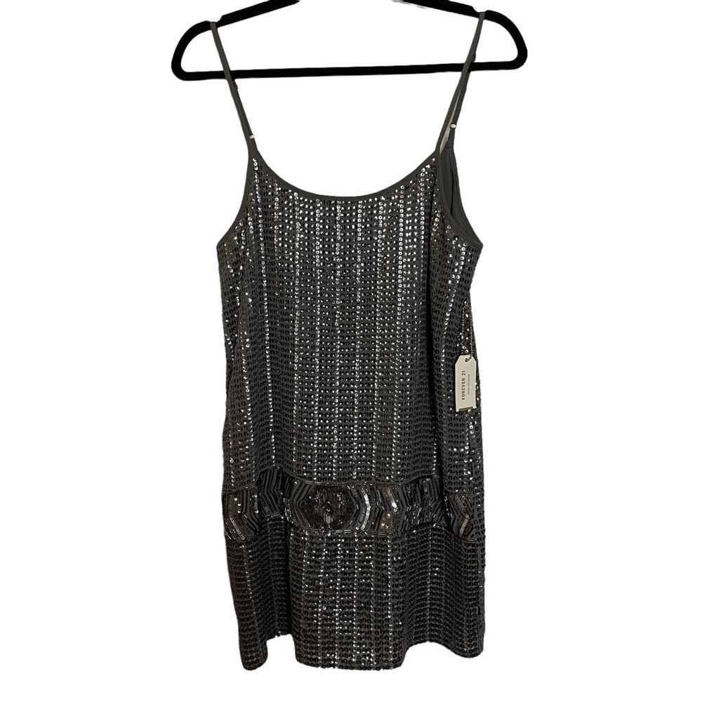 Forever 21 Special Collection Sequin and Beaded Micro Mini Dress Sz.M - Picture 4 of 16